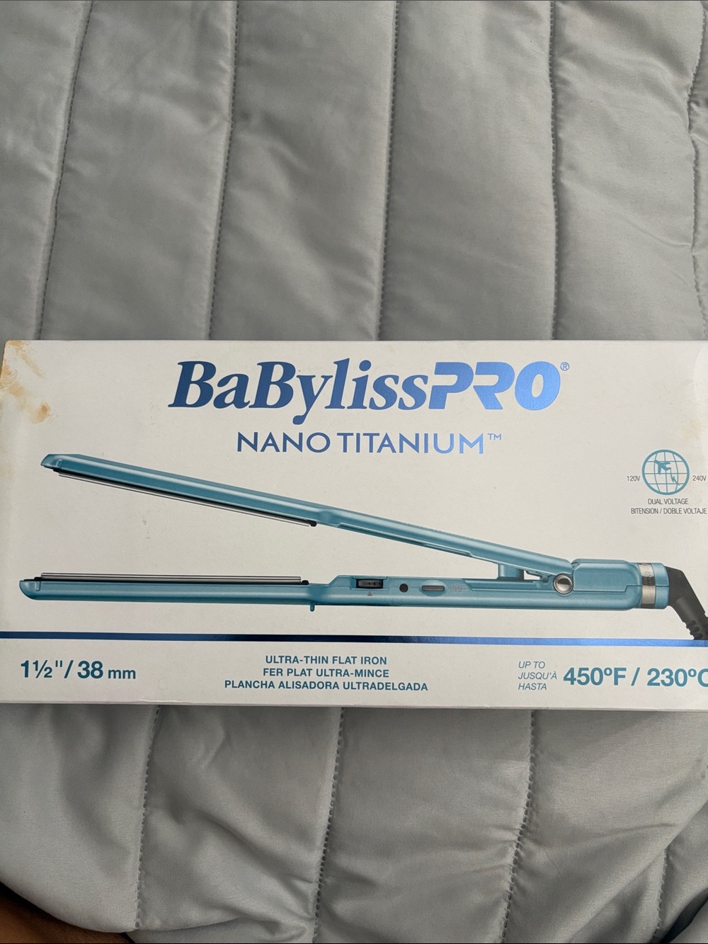 BaBylissPRO Nano Titanium 1.5" Flat Iron in Teal